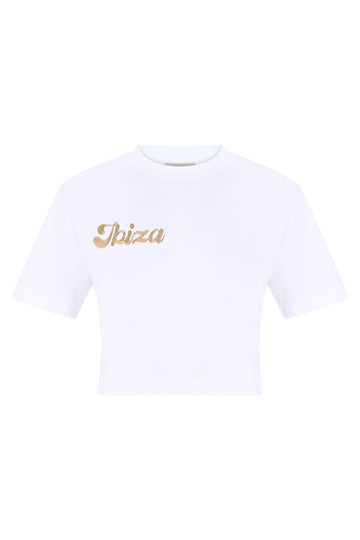 Ibiza Embrodied Crop Tshirt | Porterist