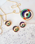 Navy Blue Universe Earrings | Porterist