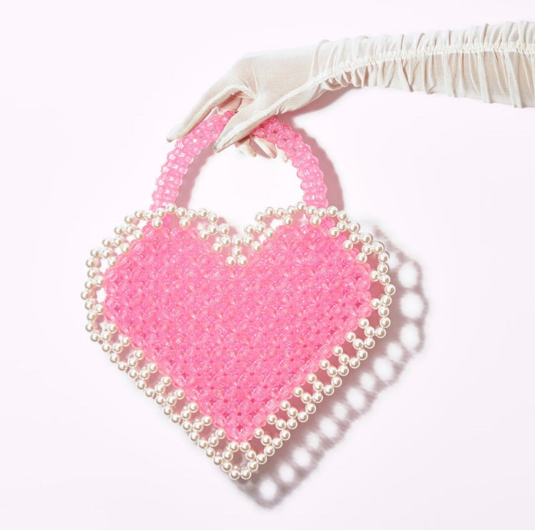 Heart Bead Pink Handbag | Porterist