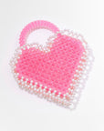 Heart Bead Pink Handbag | Porterist