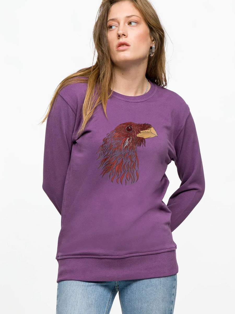 Look Woman Sweatshirt - Purple | Porterist