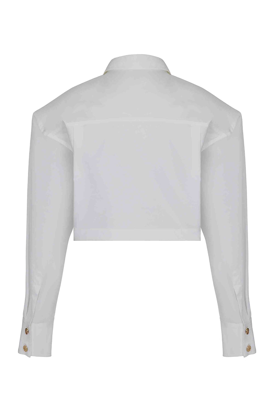 Cropped Shirt With Shoulder Pads | Porterist