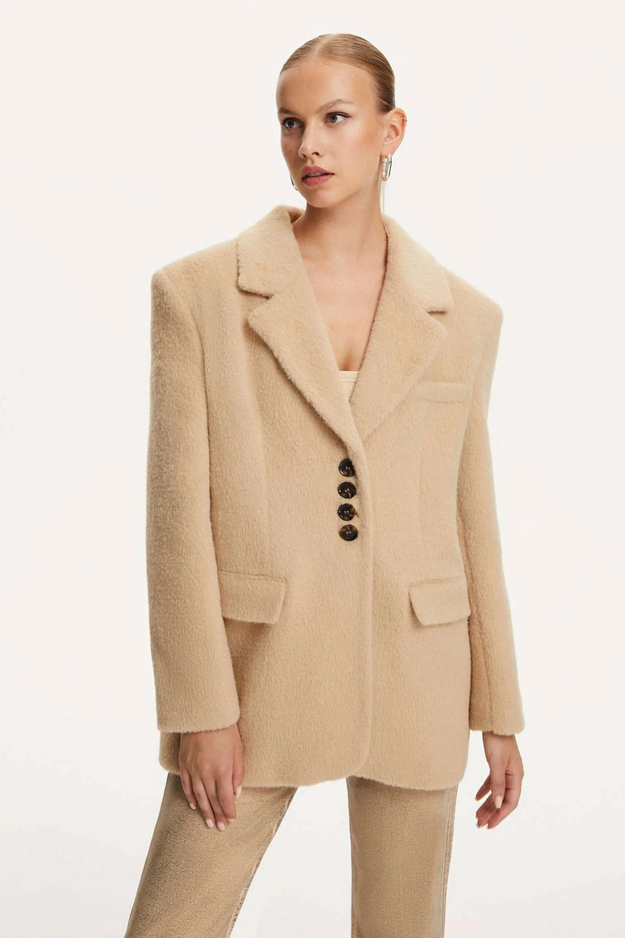 Faux Fur Double - breasted Jacket | Porterist