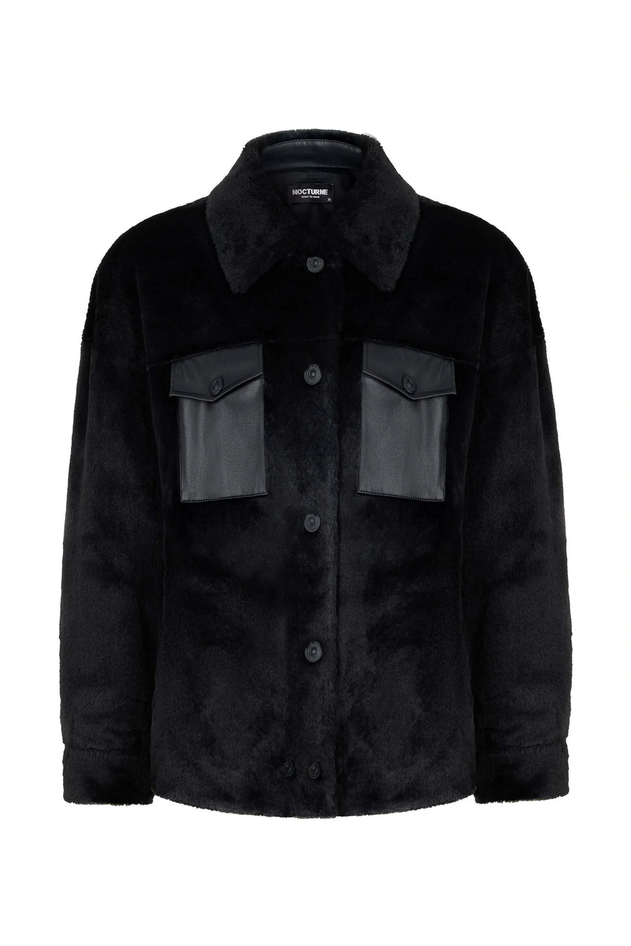 Lapel Collar Faux Fur Jacket | Porterist