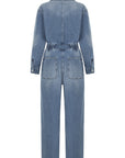 Indigo Denim Cargo Jumpsuit | Porterist