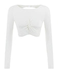 Crop Top Ivory With Knot | Porterist