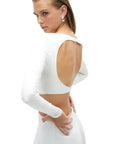 Crop Top Ivory With Knot | Porterist