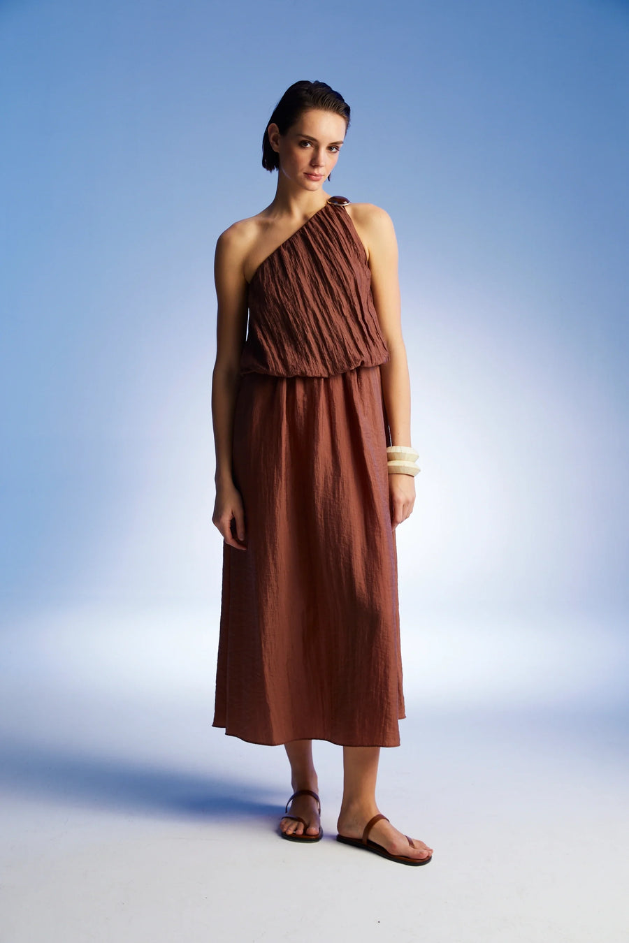 One Shoulder Dress With Accessory Detail | Porterist