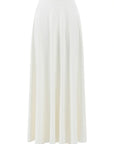 Flounced Ivory Long Skirt | Porterist