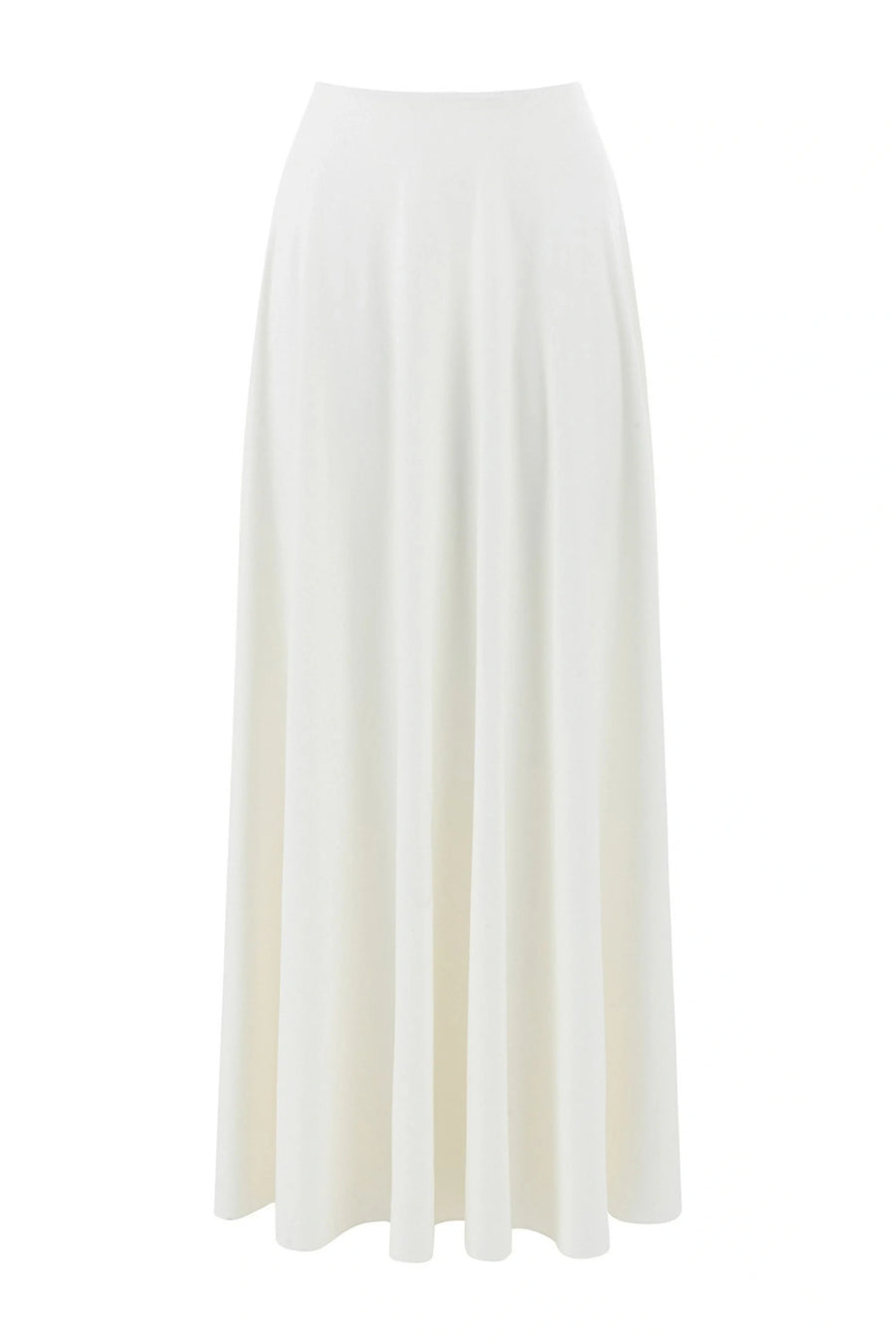 Flounced Ivory Long Skirt | Porterist