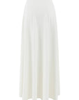 Flounced Ivory Long Skirt | Porterist