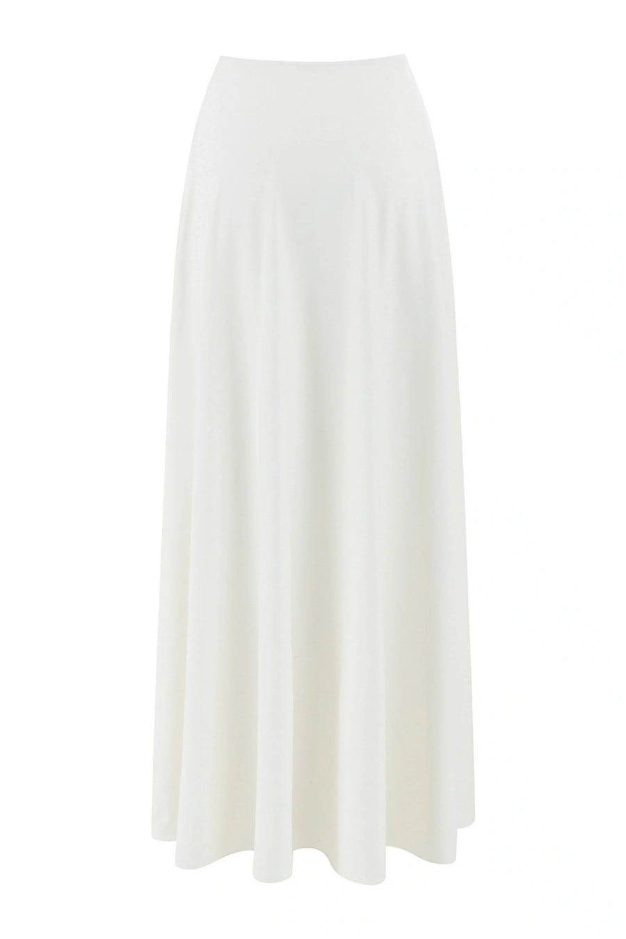 Flounced Ivory Long Skirt | Porterist