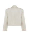 Double - breasted Ivory Short Jacket | Porterist