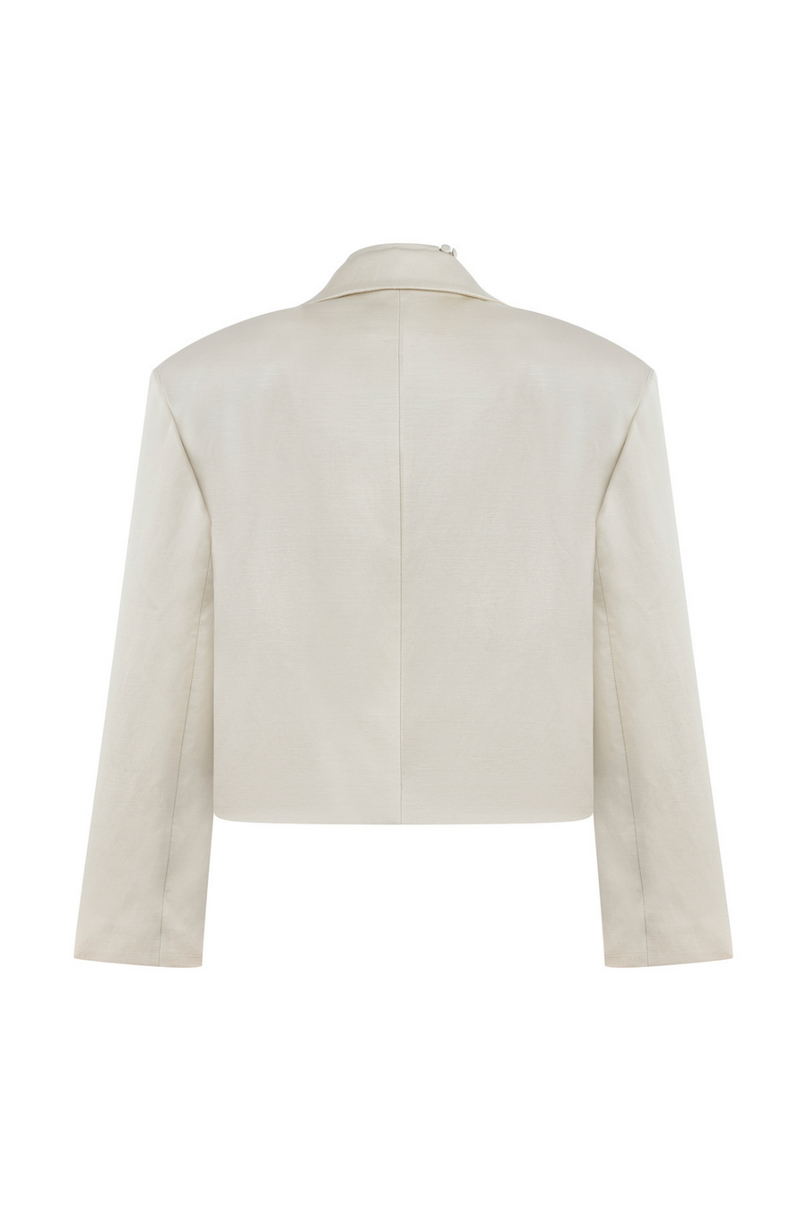 Double - breasted Ivory Short Jacket | Porterist