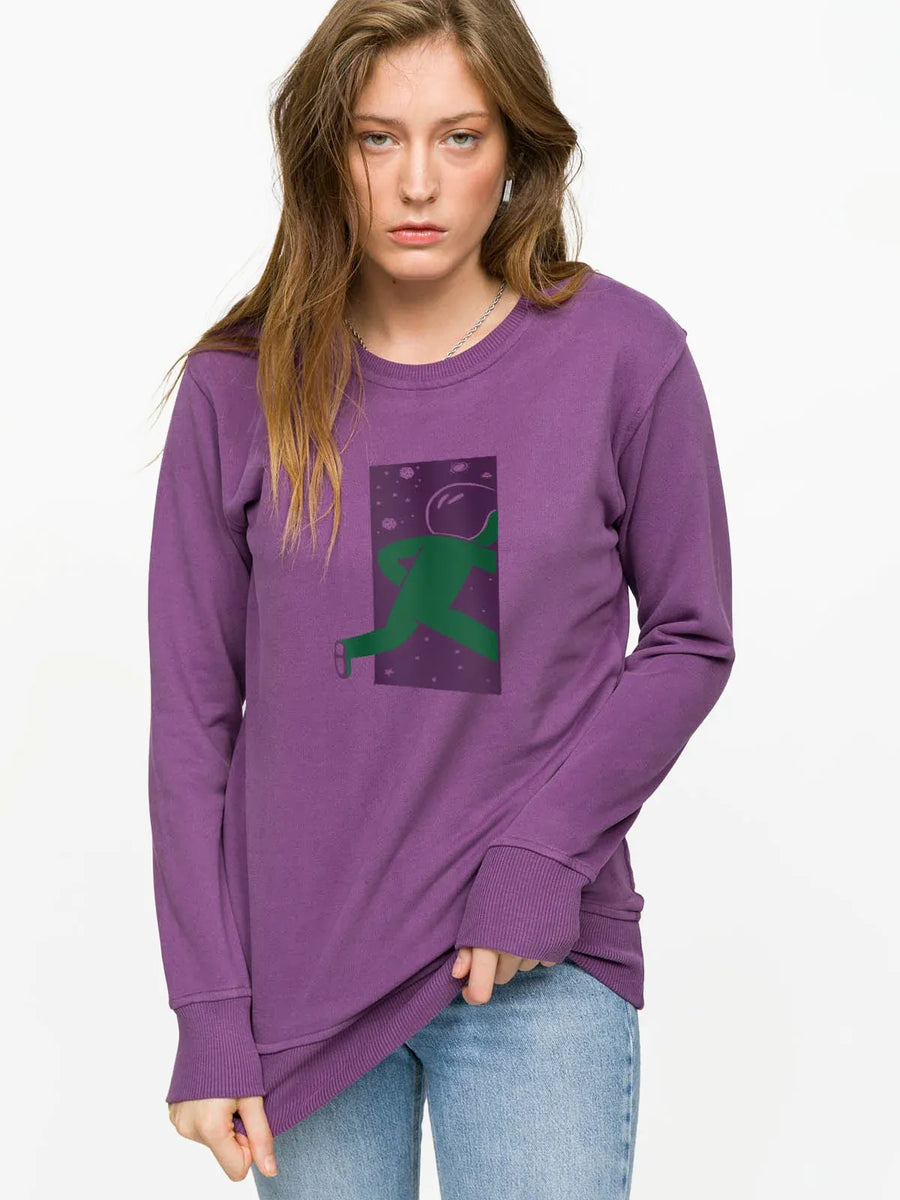 Quit Woman Sweatshirt - Purple | Porterist