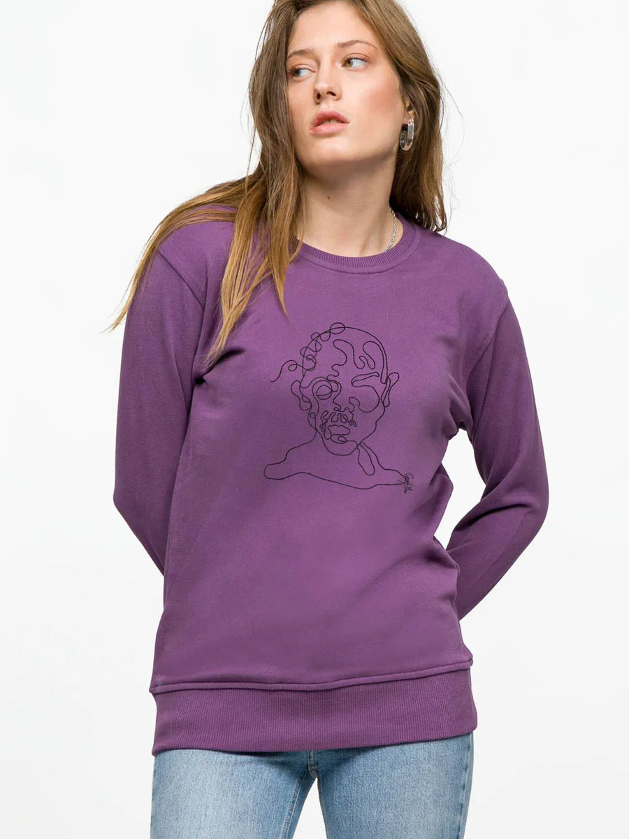şimşir Tarak Woman Sweatshirt - Purple | Porterist