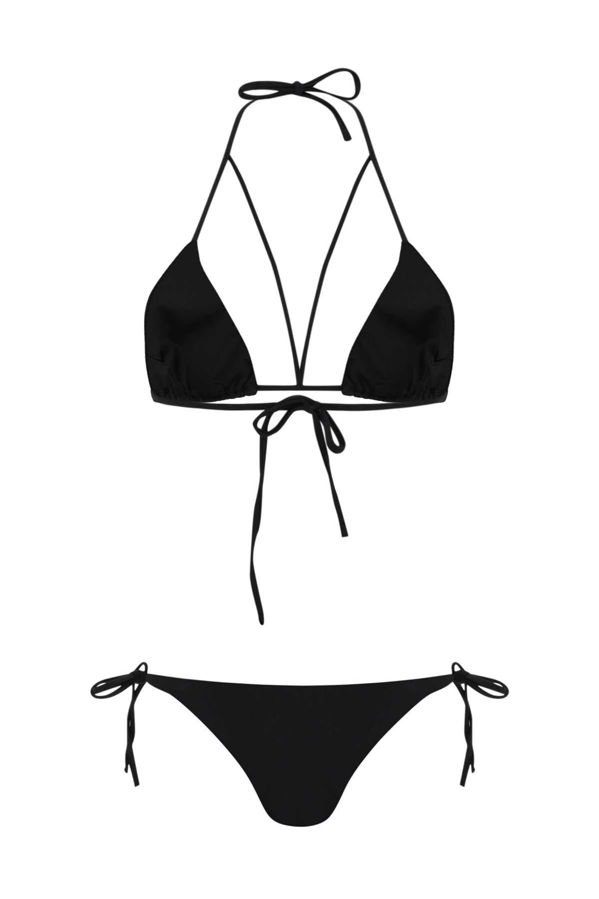 Thin strap bikini black | porterist