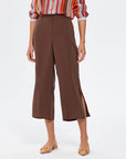 Brown Sides Slit Comfort Fit Modal Capri 66270 | Porterist