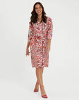 Ecru Floral Patterned Poplin Shirt Dress 66278 | Porterist