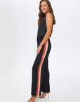 Striped Black Wide Leg Pants 67479 | Porterist