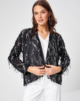 Black Sequin Jacket 68124 | Porterist