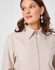 Stone Knitted Jacket With Hole Embroidery 68243 | Porterist