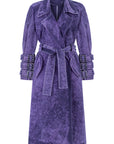 Voidwalker Trench Coat In Purple Acid Wash | Porterist