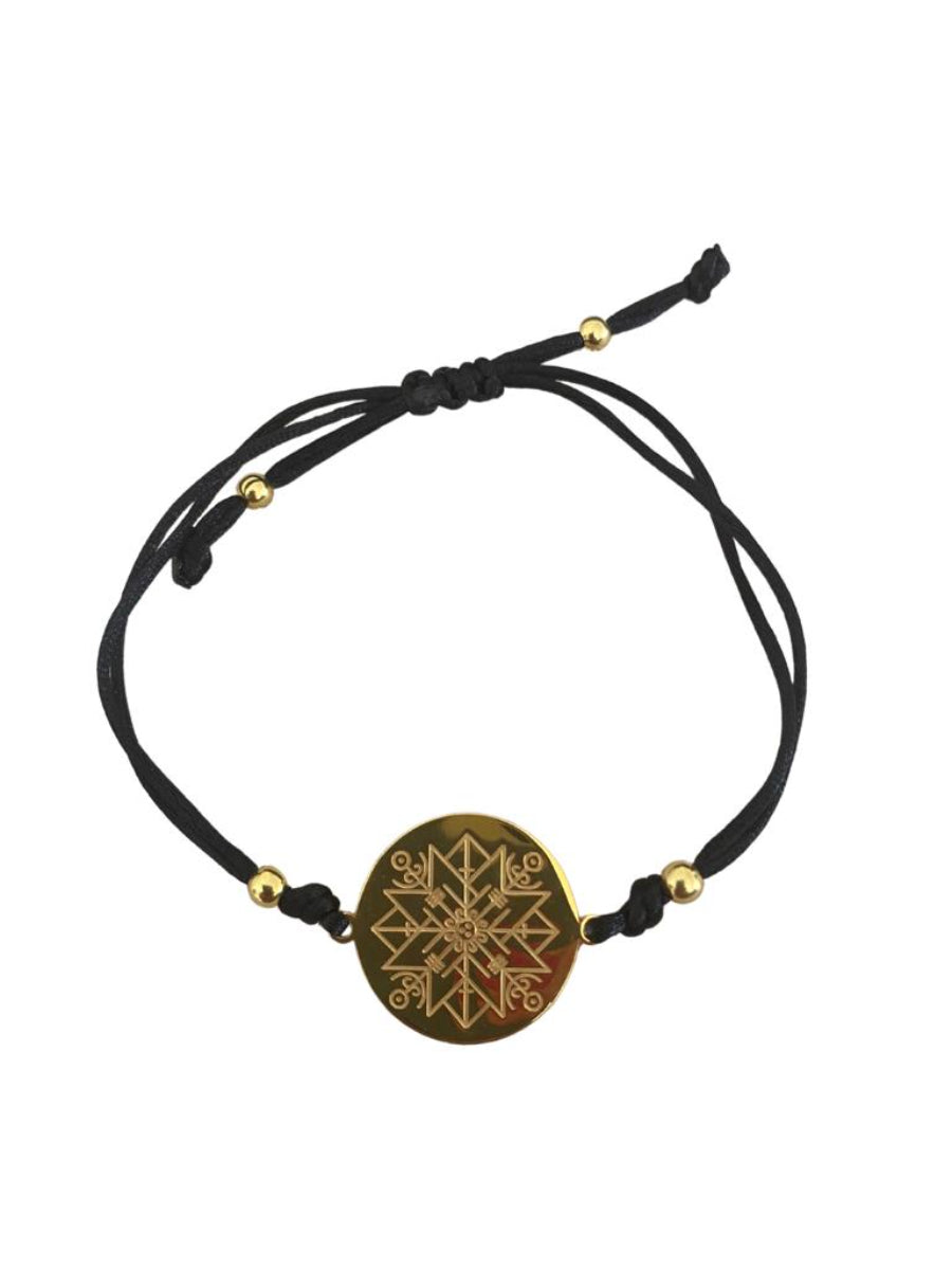 Akana String Bracelet Black - Gold | Porterist