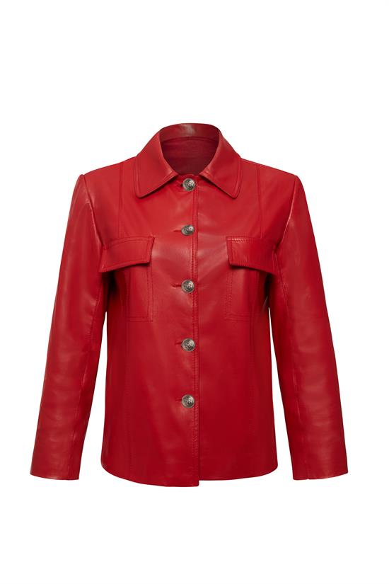 Red Aphrodite Leather Jacket | Porterist