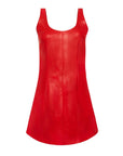 Red Aphrodite Leather Mini Dress | Porterist