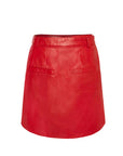 Red Aphrodite Leather Mini Skirt | Porterist