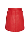 Red Aphrodite Leather Mini Skirt | Porterist