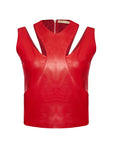 Red Aphrodite Leather Top | Porterist