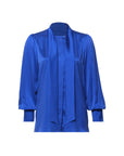 Blue Pure Silk Cecilia Shirt | Porterist