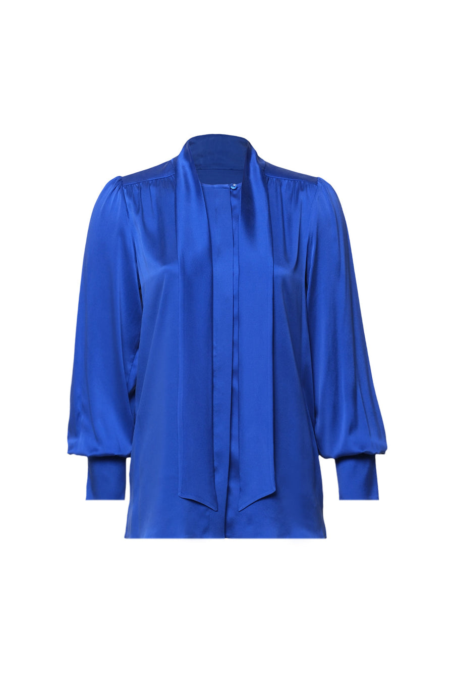 Blue Pure Silk Cecilia Shirt | Porterist