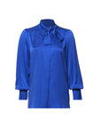 Blue Pure Silk Cecilia Shirt | Porterist