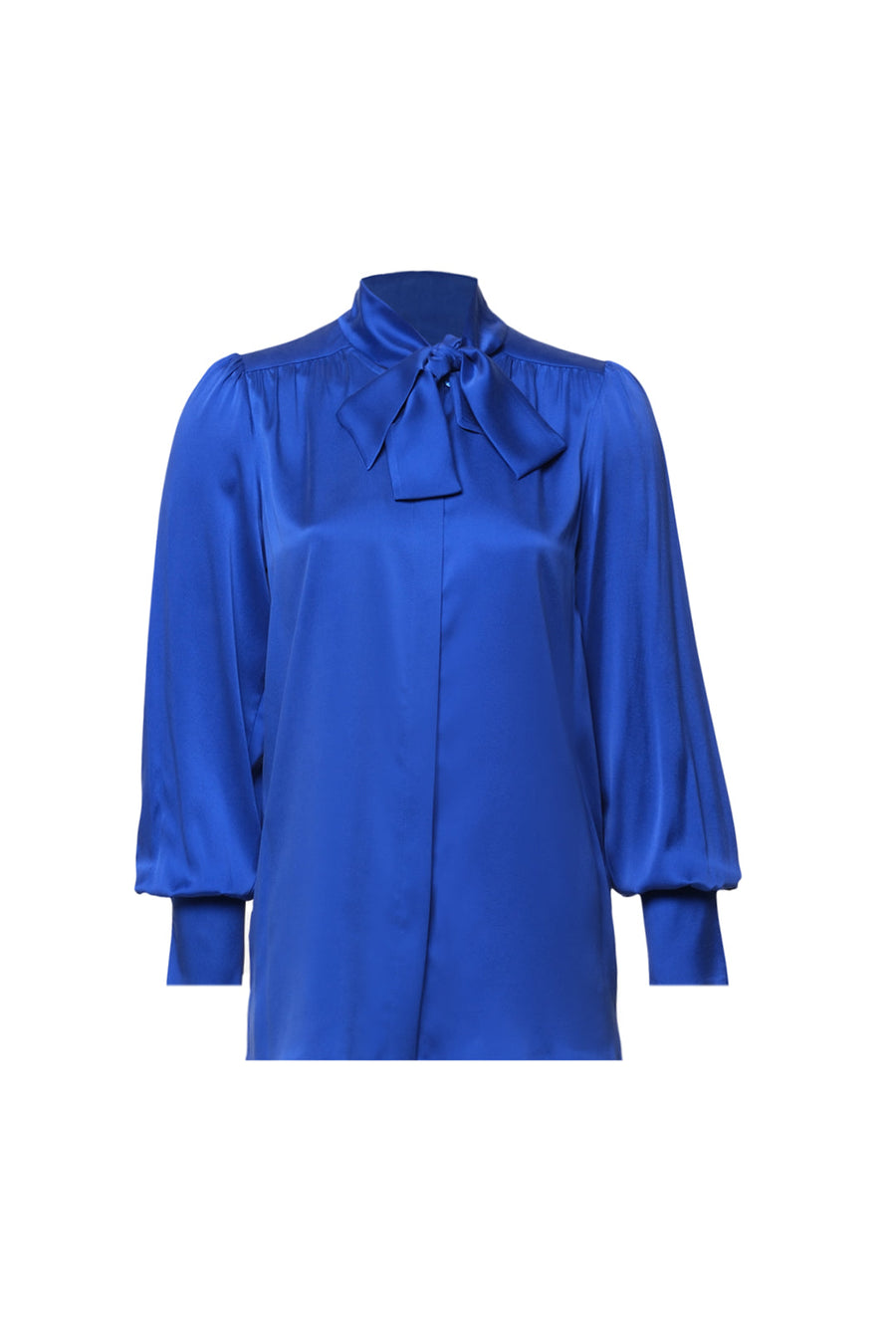 Blue Pure Silk Cecilia Shirt | Porterist