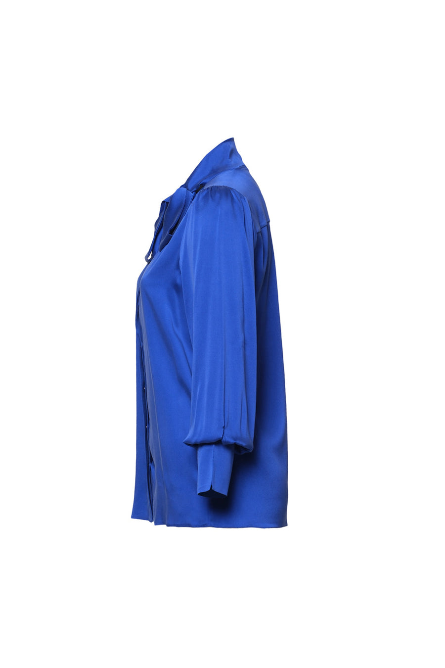 Blue Pure Silk Cecilia Shirt | Porterist