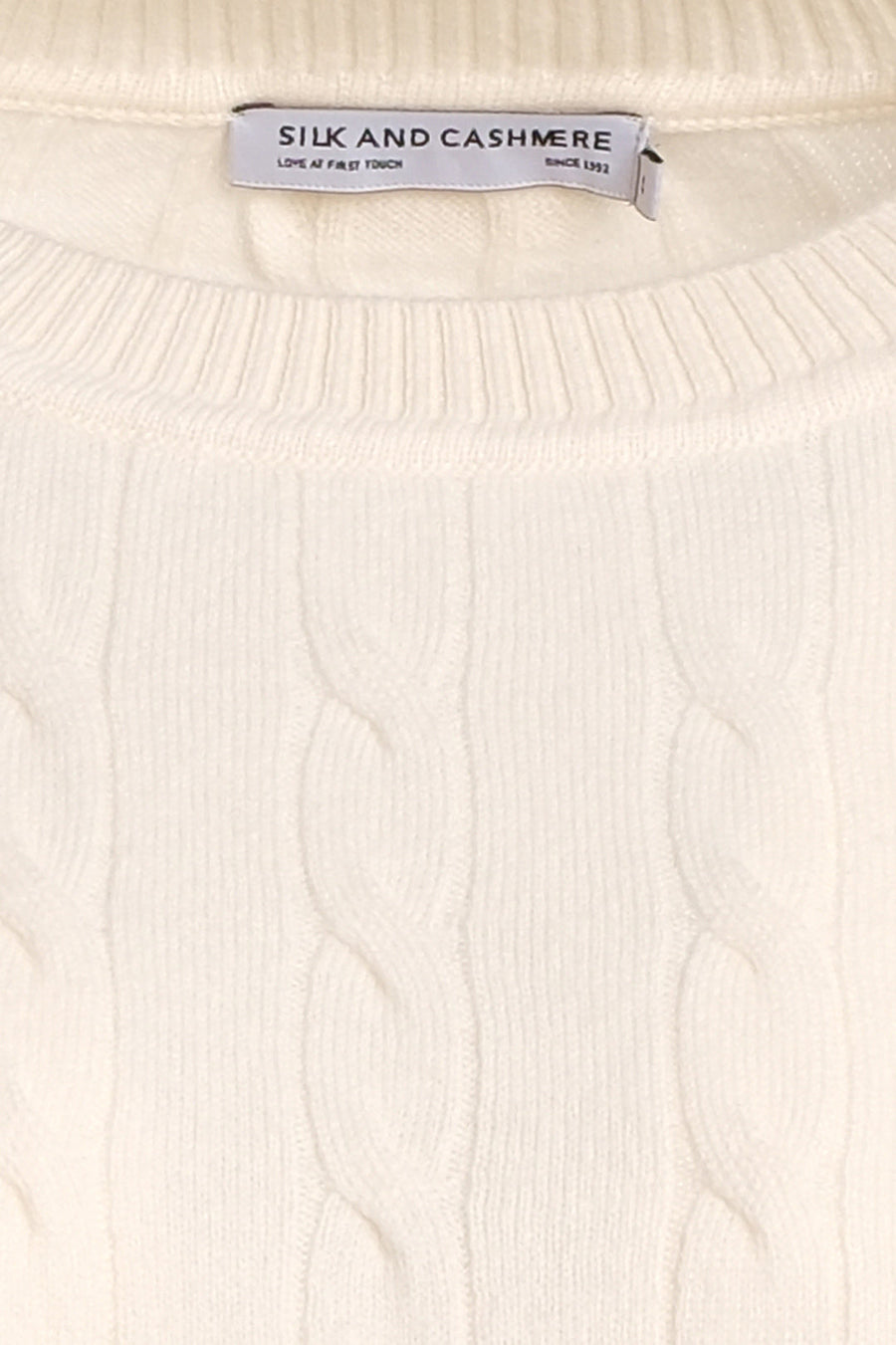 White Cashmere And Wool Amelia Hair Braided Crop Sweater