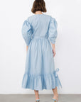 Blue Midi Dress With Bead Embroidery | Porterist