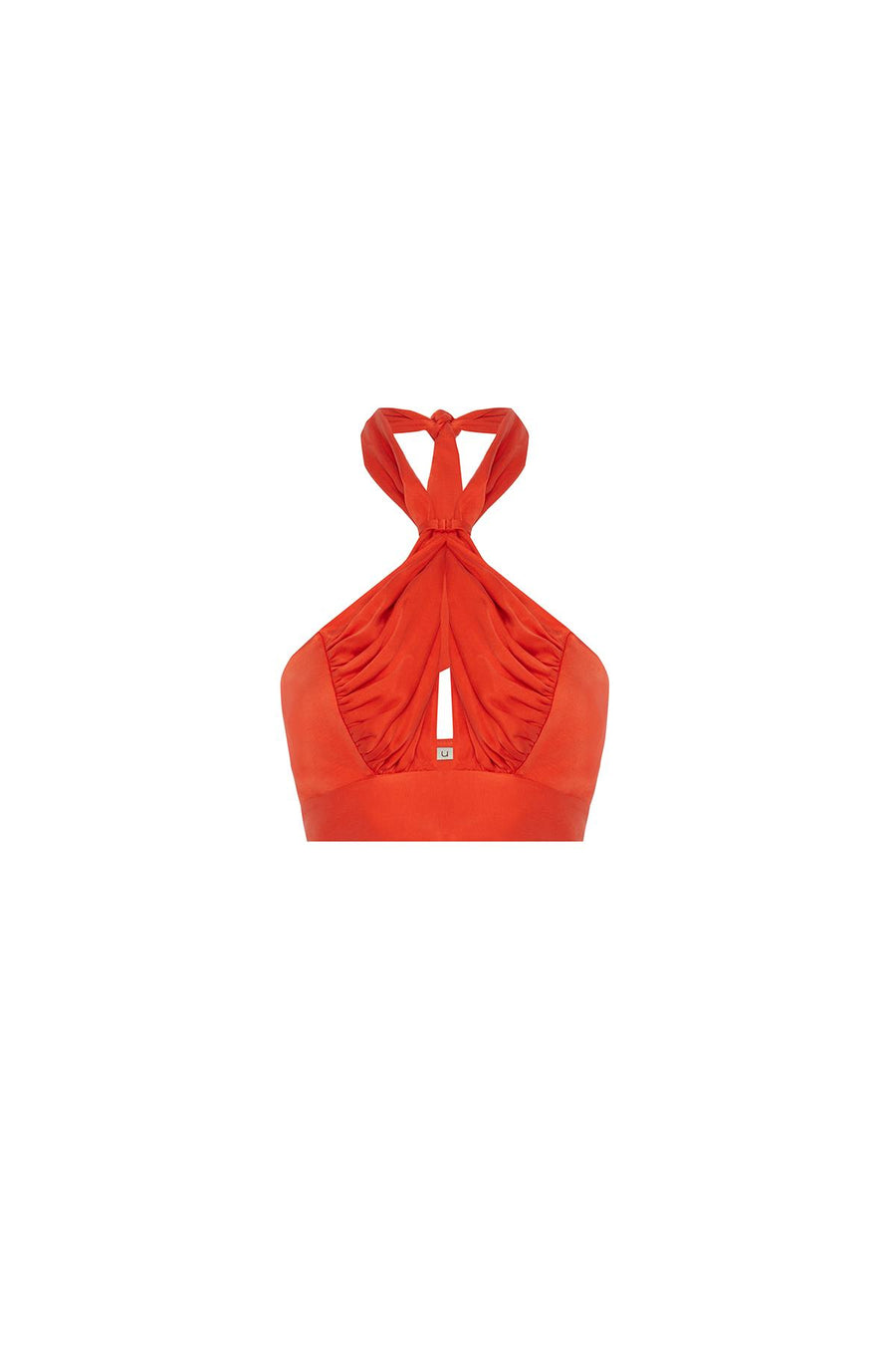 Necktie Detail Coral Bustier | Porterist