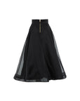 Transparent Black Skirt With Floral Detail | Porterist