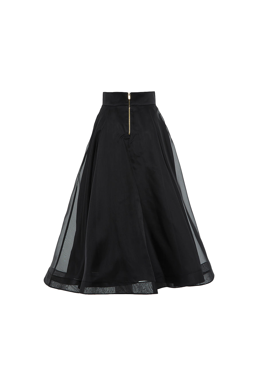 Transparent Black Skirt With Floral Detail | Porterist