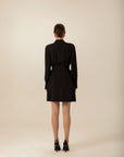 Black Shirt Dress With Double Belt | Porterist