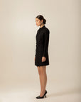 Black Shirt Dress With Double Belt | Porterist