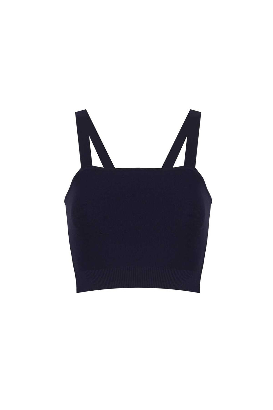 Navy Blue Crop Top With Thick Straps | Porterist