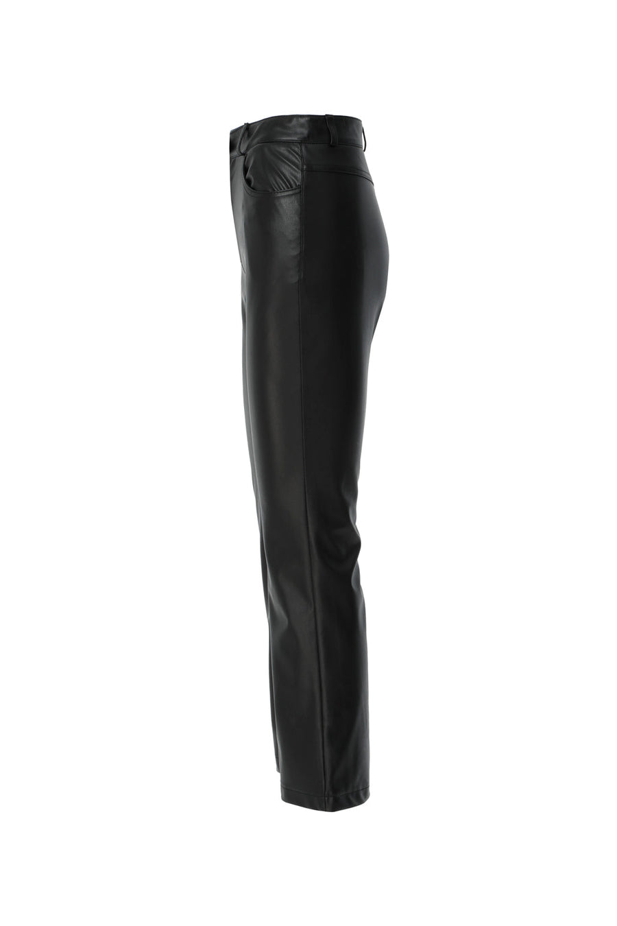 Leather Black Fit Pants | Porterist