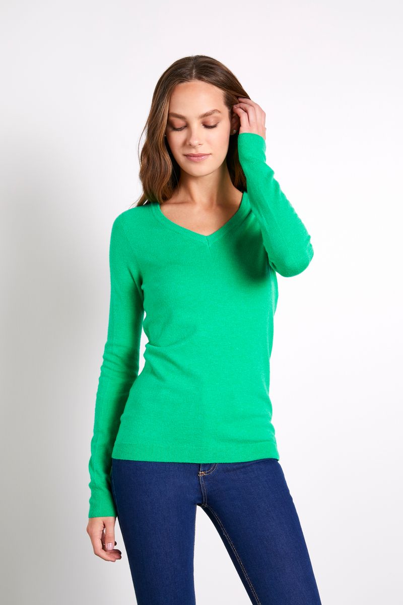 V Neck Seamless Knitwear Sweater | Porterist