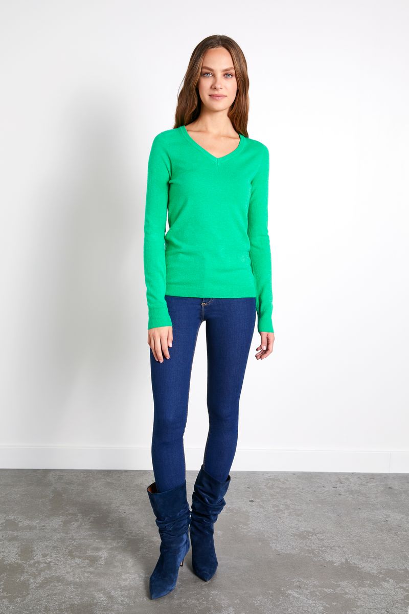 V Neck Seamless Knitwear Sweater | Porterist