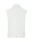 Men’s Collar Ecru Vest With Button Detail | Porterist